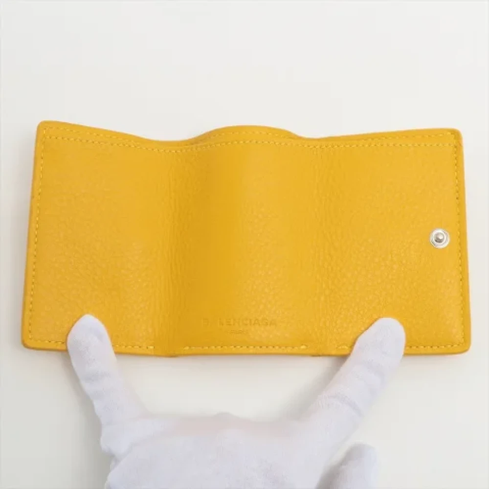 Balenciaga Vintage Pre-owned Leather wallets Yellow Dames