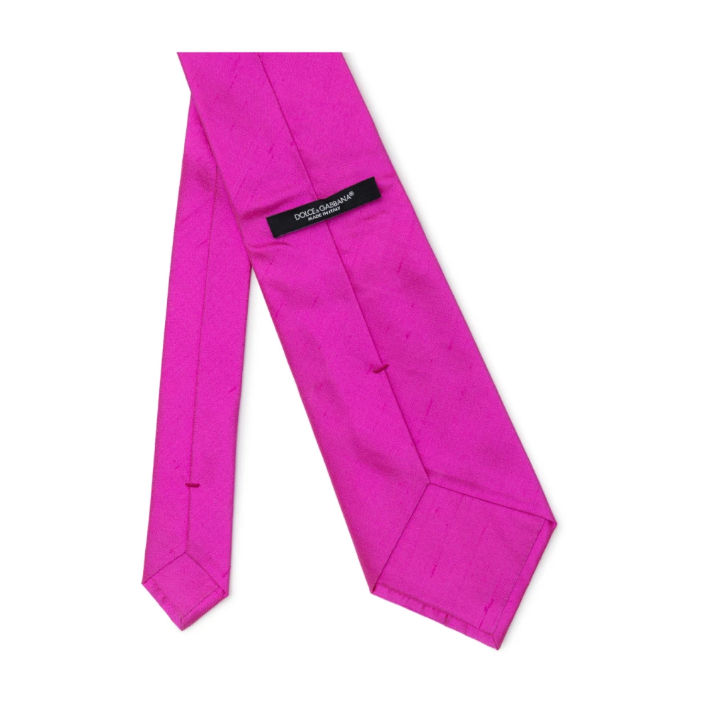 Dolce & Gabbana Fuchsia Zijden Stropdas Pink Heren