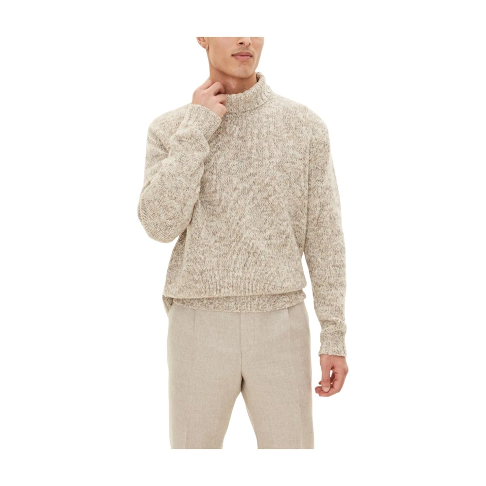 Oscar Jacobson Beige Rollneck Sweater Mika Beige Heren