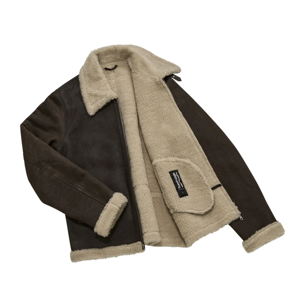 BomBoogie Chique leren jas Brown Heren