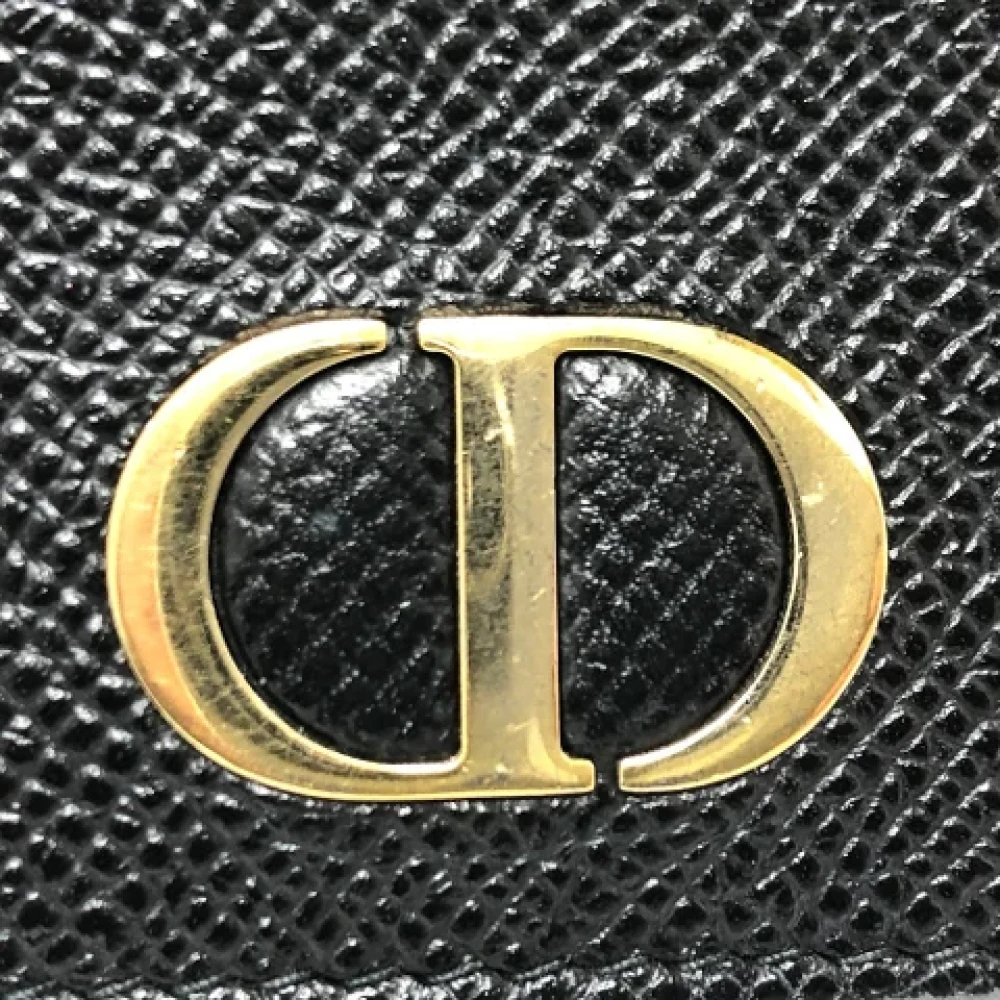 Dior Vintage Pre-owned Leather wallets Black Dames