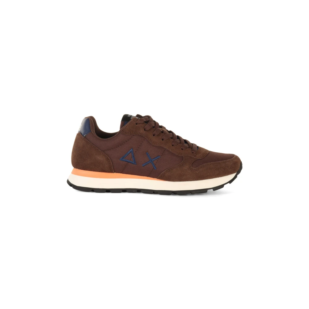 Sun68 Sneakers van suède en stof Brown Heren