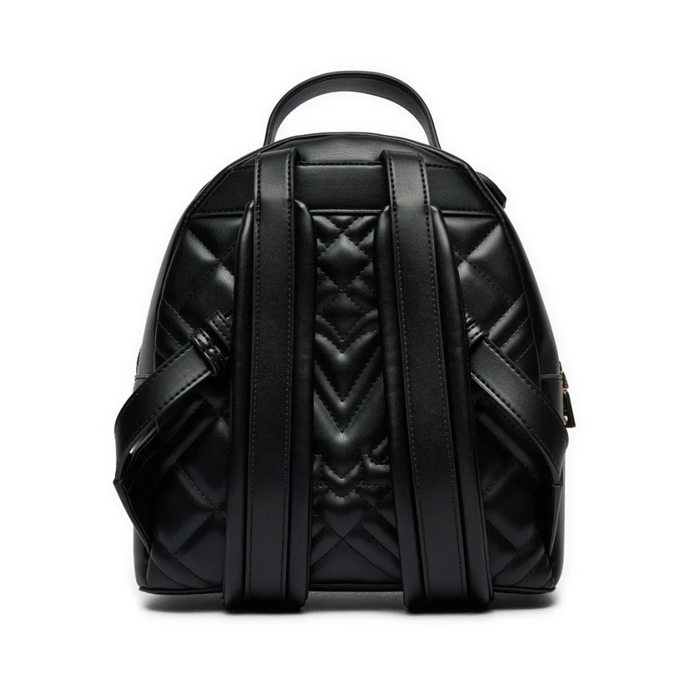 Love Moschino Gewatteerde Pu-rugzak in Zwart Black Dames