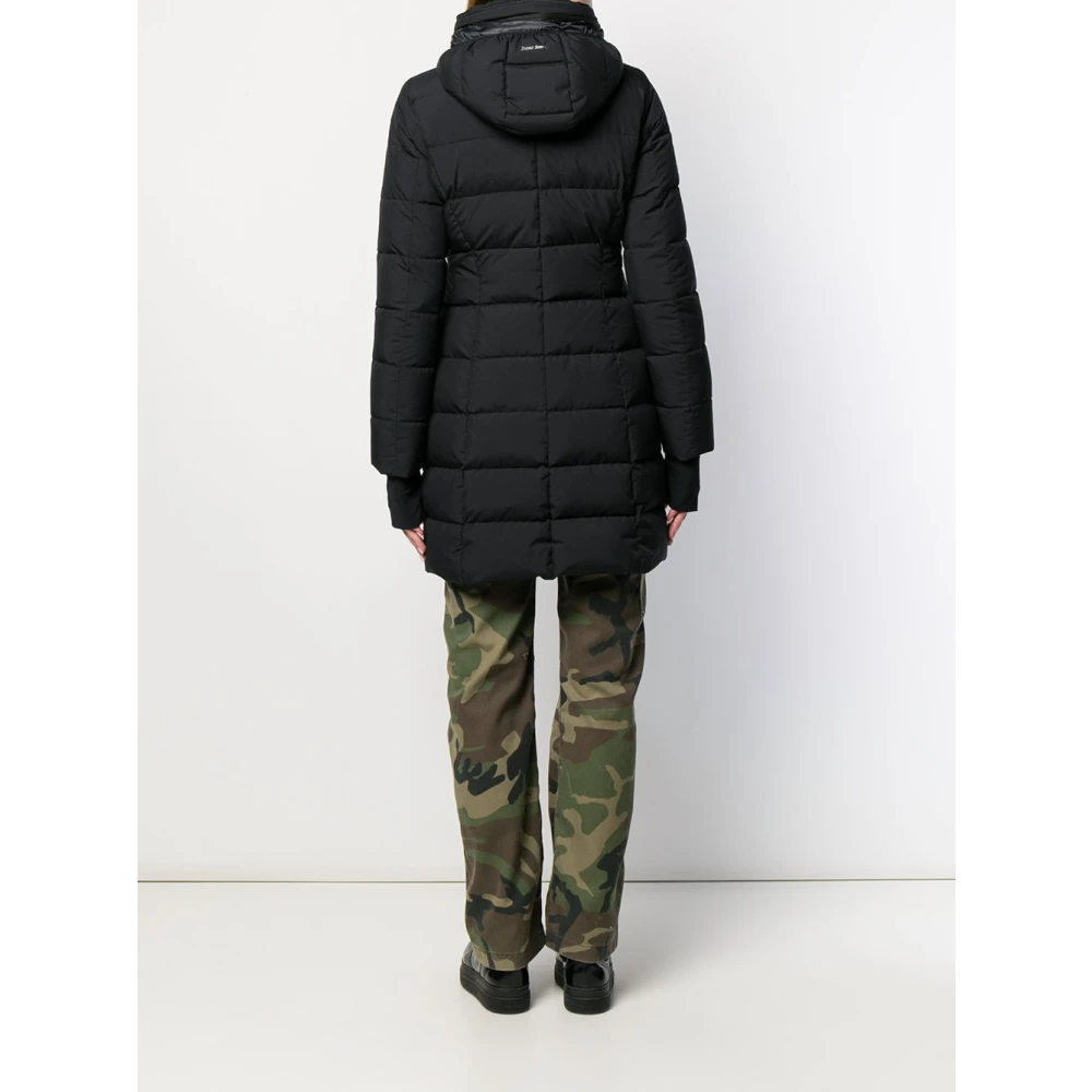 Herno Stijlvolle Parka Jas voor Winterseizoen Black Dames