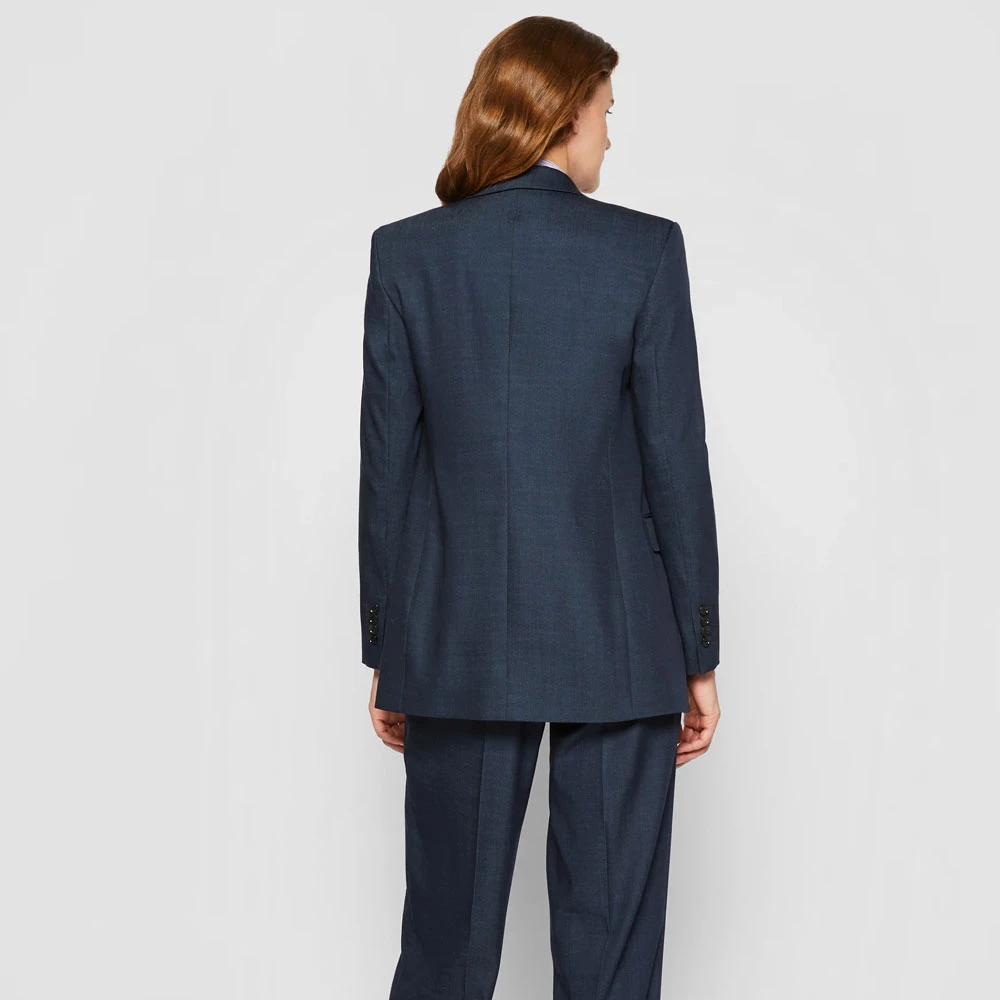 Hugo Boss Op Maat Gemaakte Denim Blazer Blue Dames