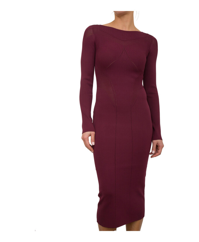 robe-midi-bordeaux