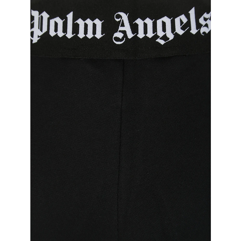 Palm Angels Flare Sweatpants met Logo Tape Black Dames
