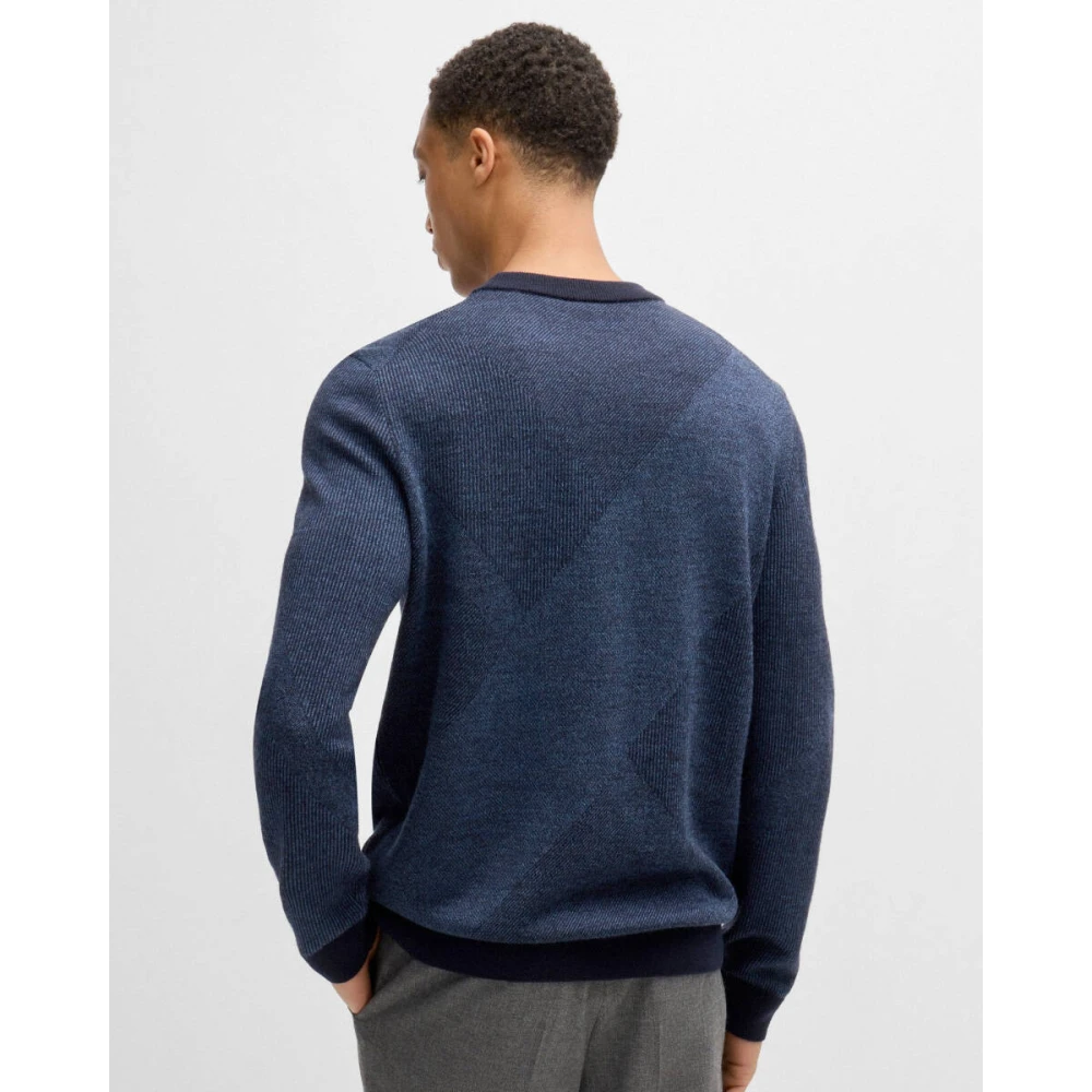 Boss Orange Stijlvolle Pullover voor Mannen Blue Heren