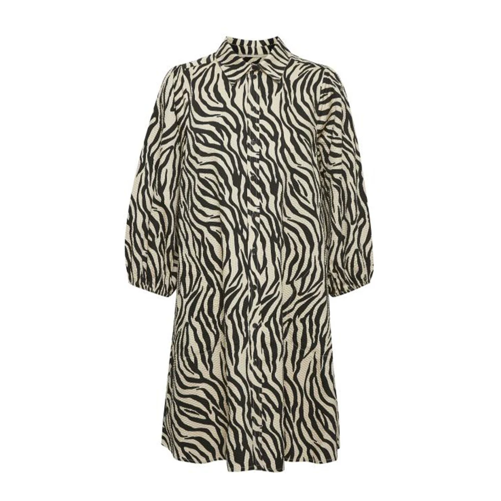 Part Two Multicolor Shirt Dresses, Female, 2XS, Zebra Print Cement Dress