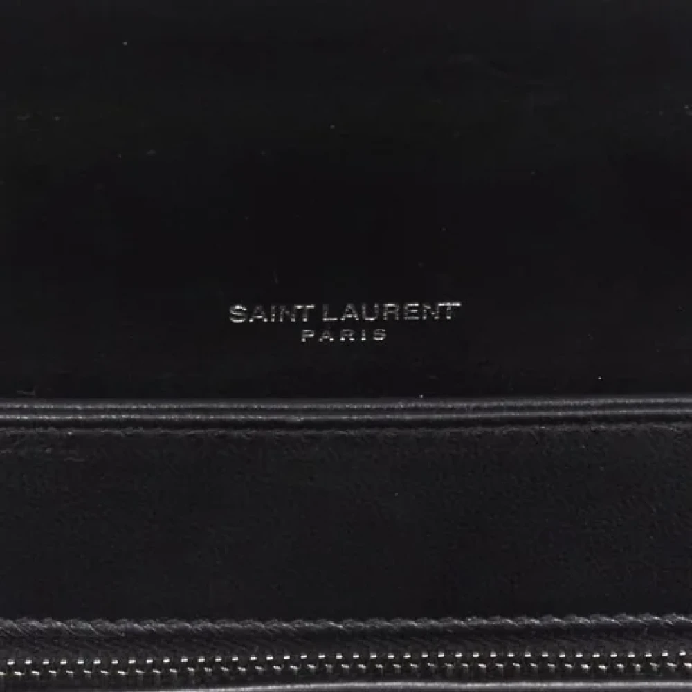 Saint Laurent Vintage Pre-owned Leather crossbody-bags Black Dames
