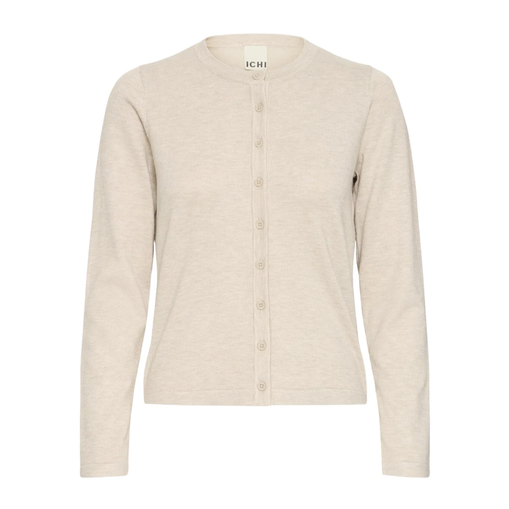 Ichi Donna Beige Cardigan A Girocollo Luls - Immagine 2