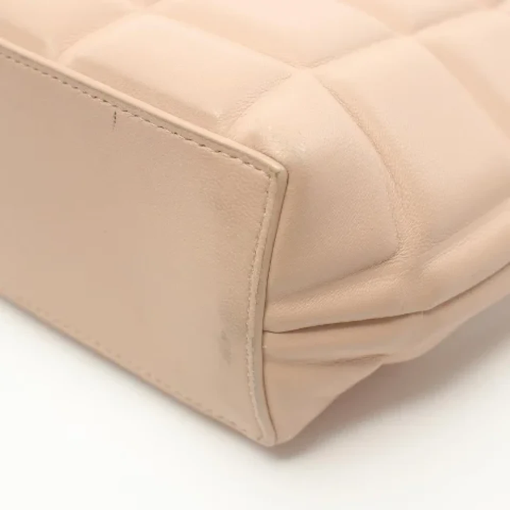 Bottega Veneta Vintage Pre-owned Leather shoulder-bags Beige Dames