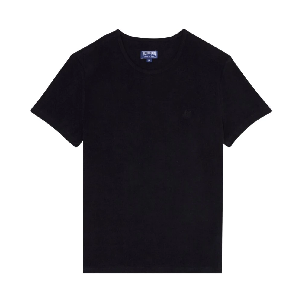 Vilebrequin Effen unisex T-shirt van badstof Black Heren