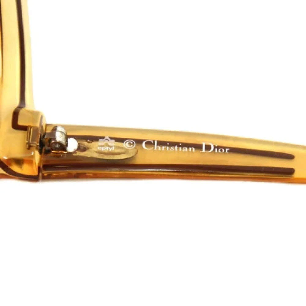 Dior Vintage Pre-owned Acetate sunglasses Yellow Dames