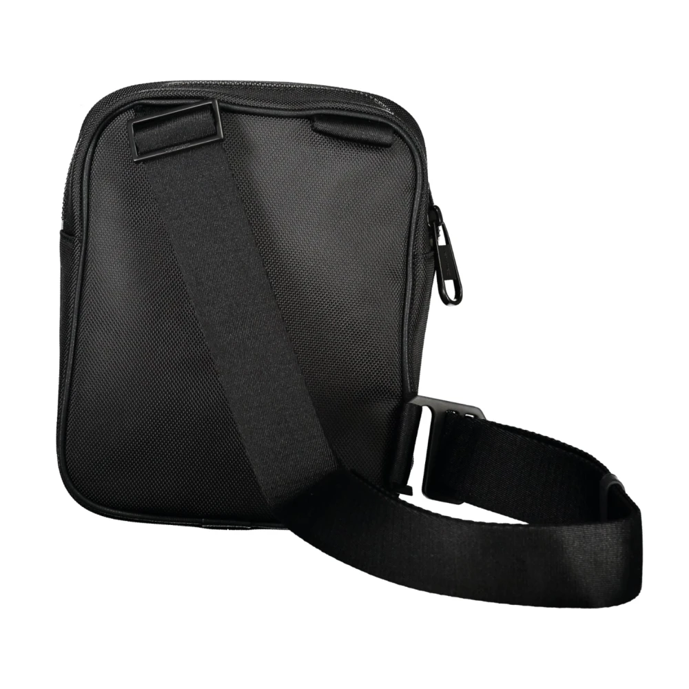 Calvin Klein Zwarte Heren Schoudertas Contrast Details Black Heren