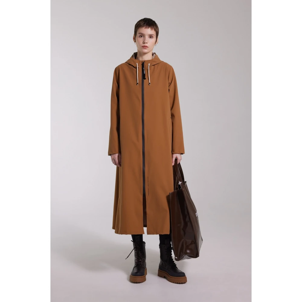 Stutterheim Lichtgewicht Matte Rits Regenjas Brown Dames