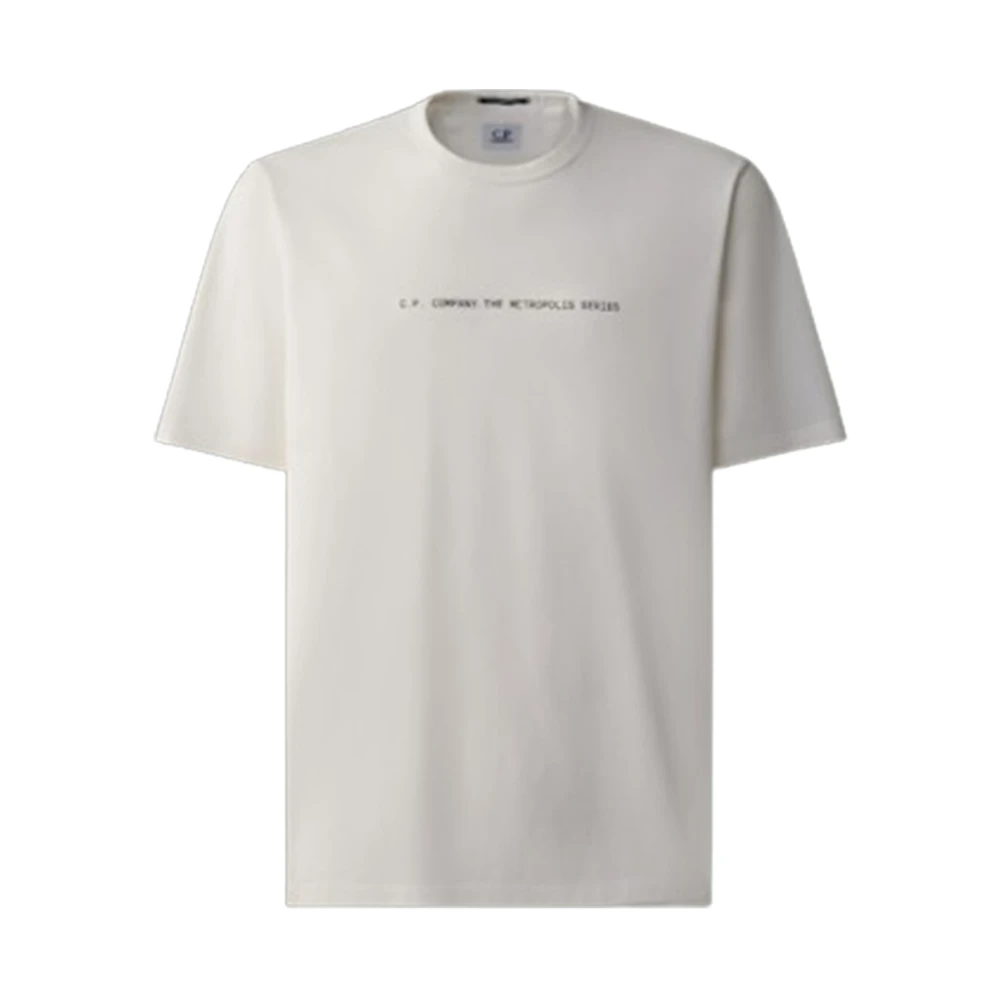 C.P. Company Grafisch Badge T-shirt Metropolis Serie White Heren
