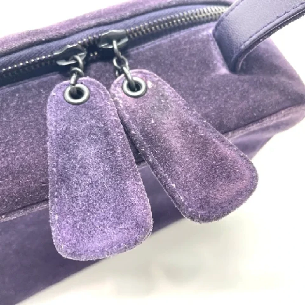 Chanel Vintage Pre-owned Leather chanel-bags Purple Dames