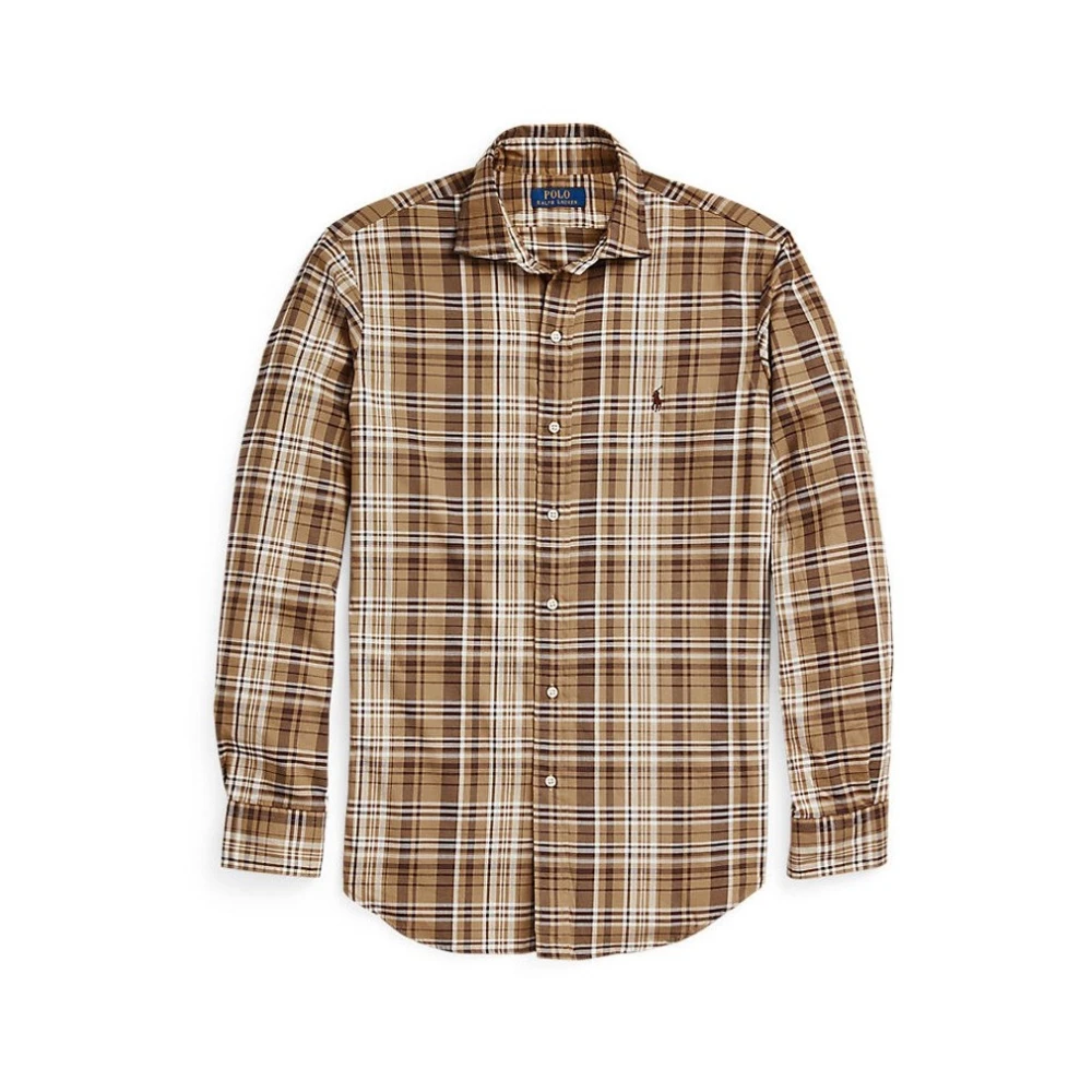 Ralph Lauren Bruin Geruit Shirt met Lange Mouwen Multicolor Heren