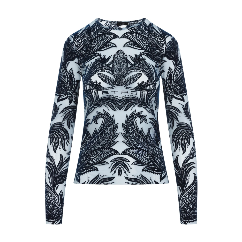 ETRO Blauwe Topkleding voor Vrouwen Multicolor Dames