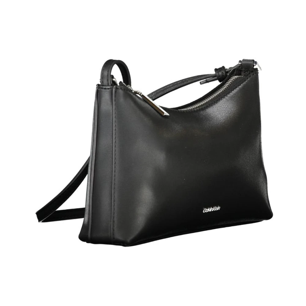 Calvin Klein Zwarte Polyester Handtas Black Dames