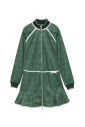 smaragdgroene-ruffle-hem-jurk