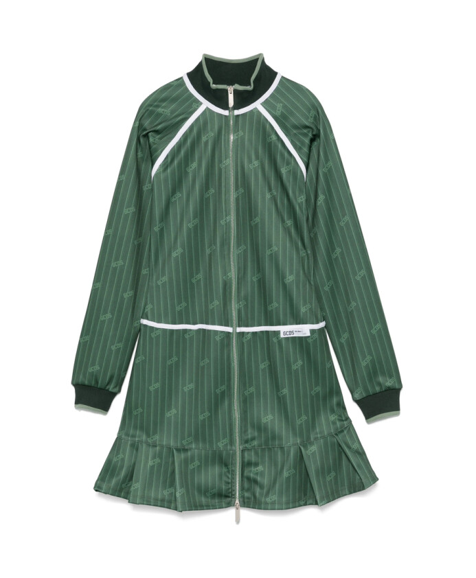 smaragdgroene-ruffle-hem-jurk