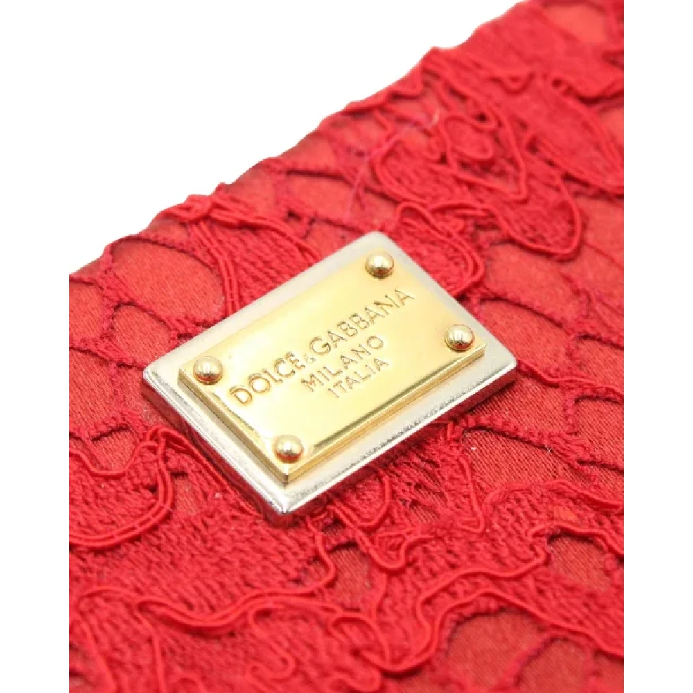 Dolce & Gabbana Pre-owned Cotton pouches Red Dames