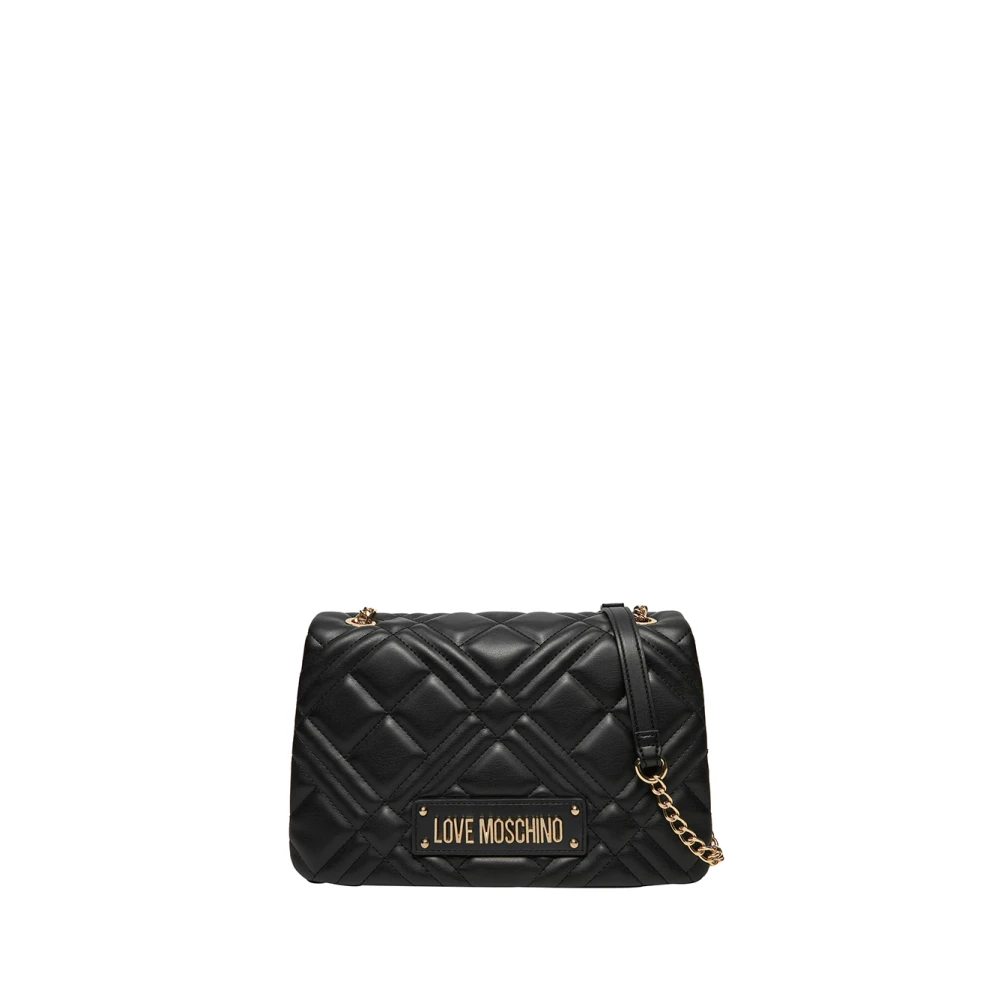 Moschino Zwarte schoudertas voor vrouwen Black Dames