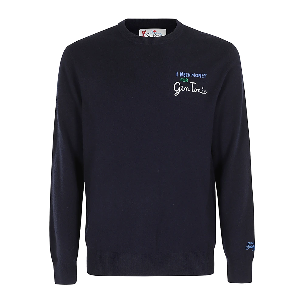 MC2 Saint Barth Lichte Crew Neck Sweater Blue Heren