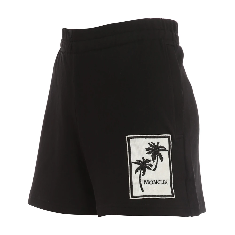 Moncler Zwarte katoenen shorts gemaakt in Turkije Black Dames