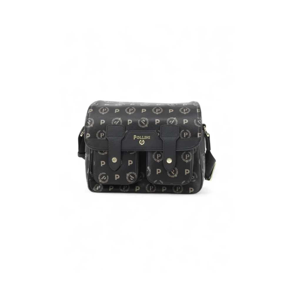Pollini Women's Black Reporter Heritage Shoulder Bag - Cross Body Bags - One Size - Bags