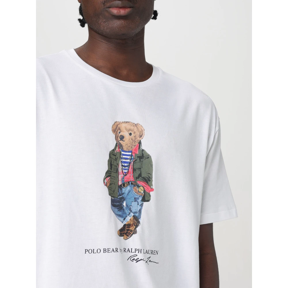 Polo Ralph Lauren Beer T-shirt voor mannen en vrouwen White Heren