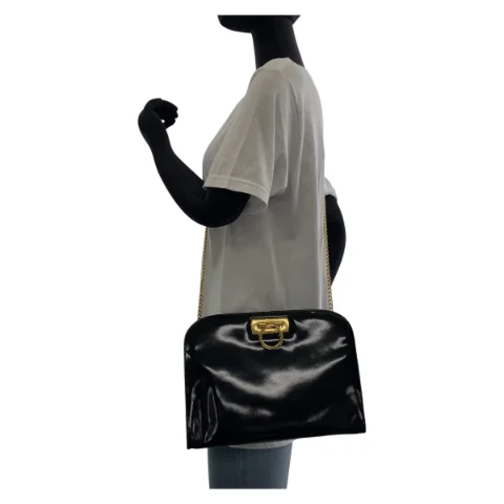 Salvatore Ferragamo Pre-owned Leather shoulder-bags Black Dames