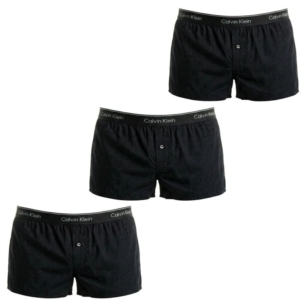 Calvin Klein Men's Black Cotton Classics Mid-Rise Boxer 3-Pack - Underpants - S - Underwear