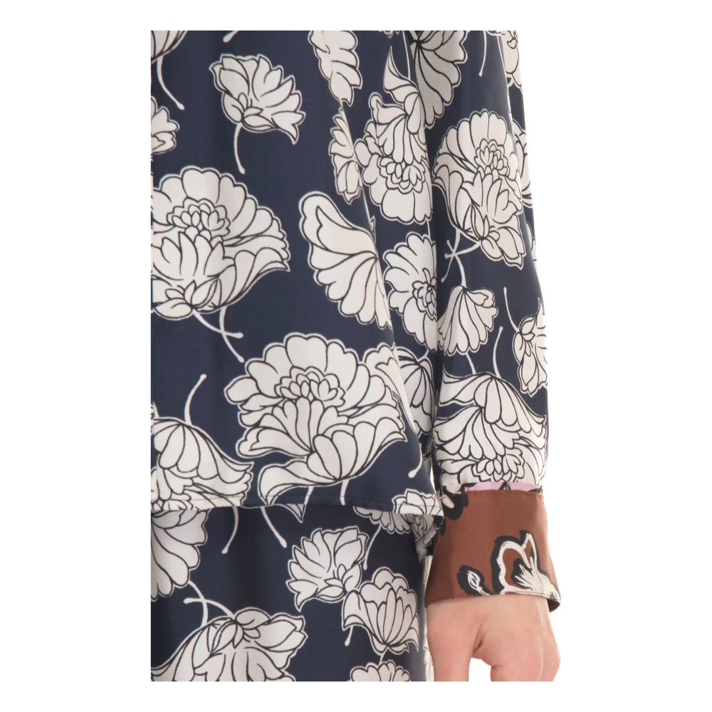 Max Mara Weekend Zijden blouse met bloemenfantasie Multicolor Dames