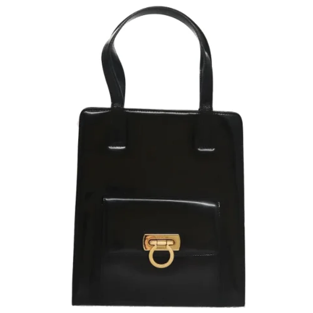 Salvatore Ferragamo Pre-owned Leather handbags Black Dames