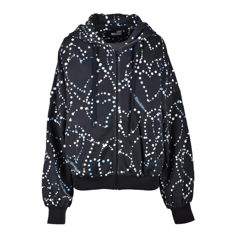 Love Moschino Katoenen Gebreide Trui Black Dames