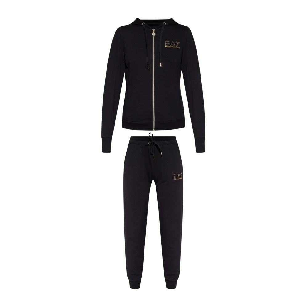 Emporio Armani Ea7 Donna Nero Sport, S, New,