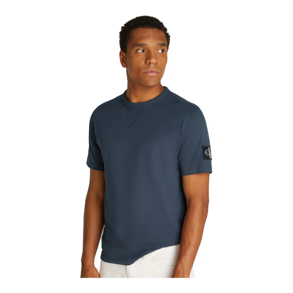 Calvin Klein Blauw Logo TShirt Korte Mouw Blue Heren