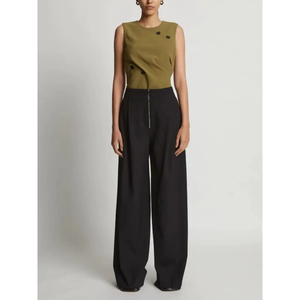 Proenza Schouler Spiral Top met Diagonale Naden Beige Dames