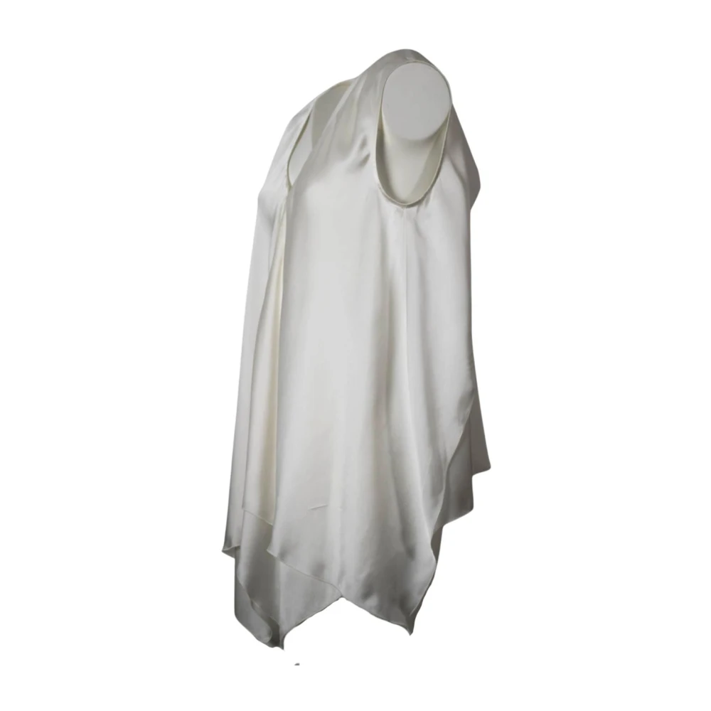High Gelaagde mouwloze top met SWAROSKI-detail White Dames