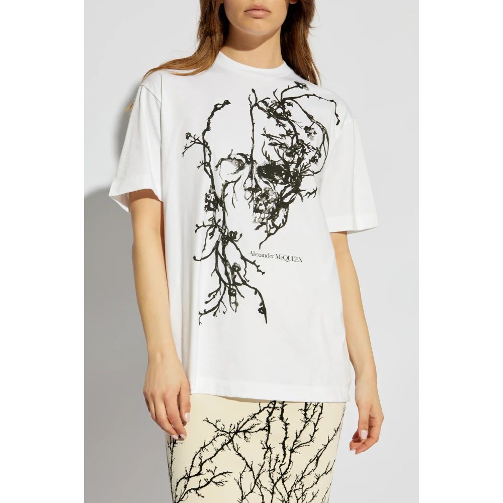alexander mcqueen Oversized T-shirt White Dames