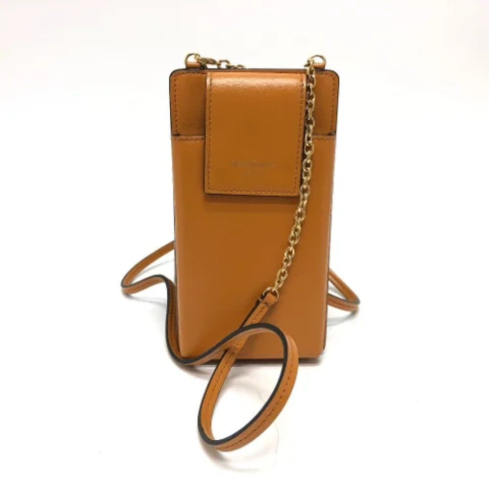 Salvatore Ferragamo Pre-owned Leather shoulder-bags Orange Dames