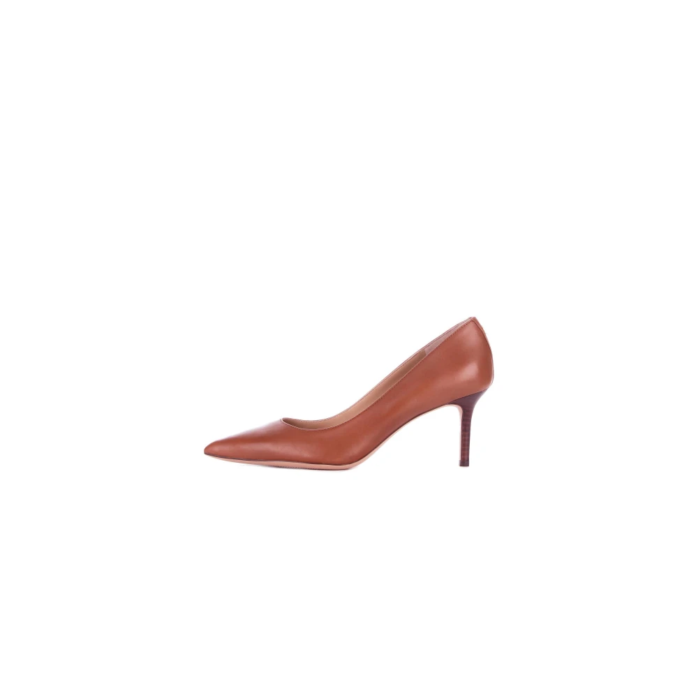 Ralph Lauren Läderklackar Pumps Brown, Dam