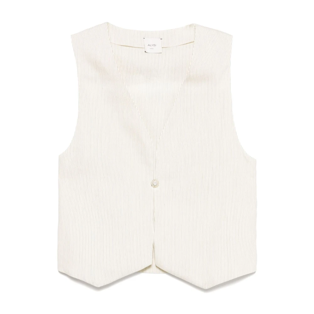 Alysi Witte Open Front Sweater White Dames