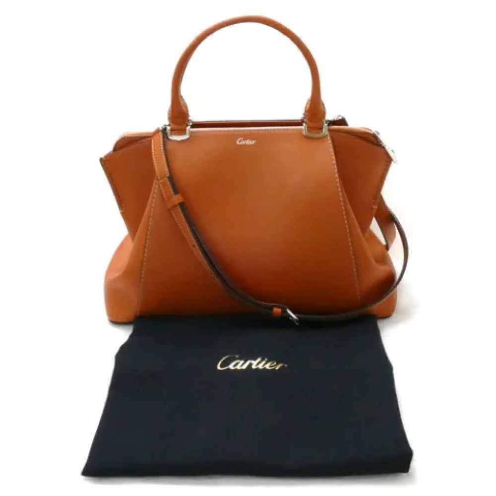 Cartier Vintage Pre-owned Fabric shoulder-bags Brown Dames