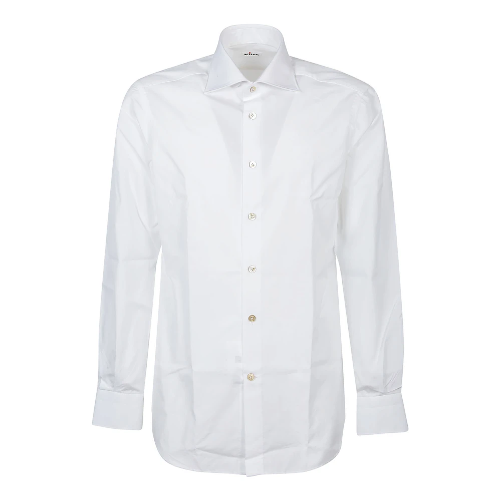 Kiton Elegante Formele Overhemd met Lange Mouwen White Heren