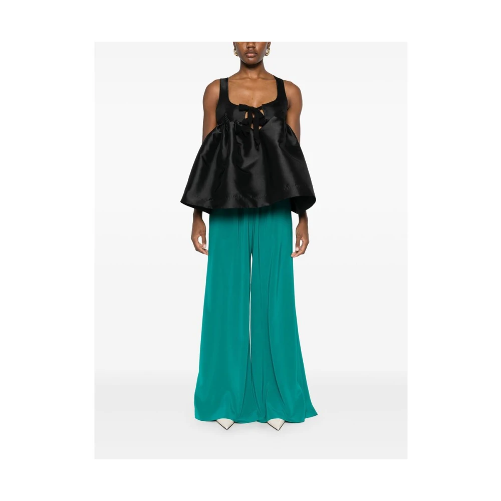 Gianluca Capannolo Elastische taille Aqua Groene broek Green Dames