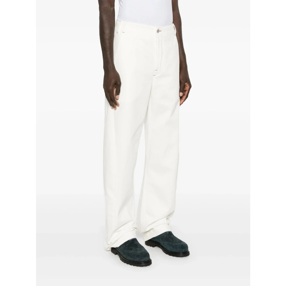 Jacquemus Witte Katoenen Tapered Jeans White Heren